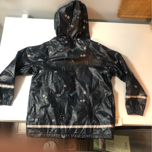 NWT Lupilu Waterproof Fleece Lined Dinosaur Jacket Rain Coat Kids Sz 4-6 4-5 5-6 - Picture 6 of 9
